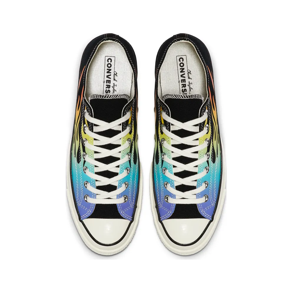Converse Chuck Taylor All-Star 70s Ox Flaming Archive Print Black/Turf Orange-Egret (164407C)