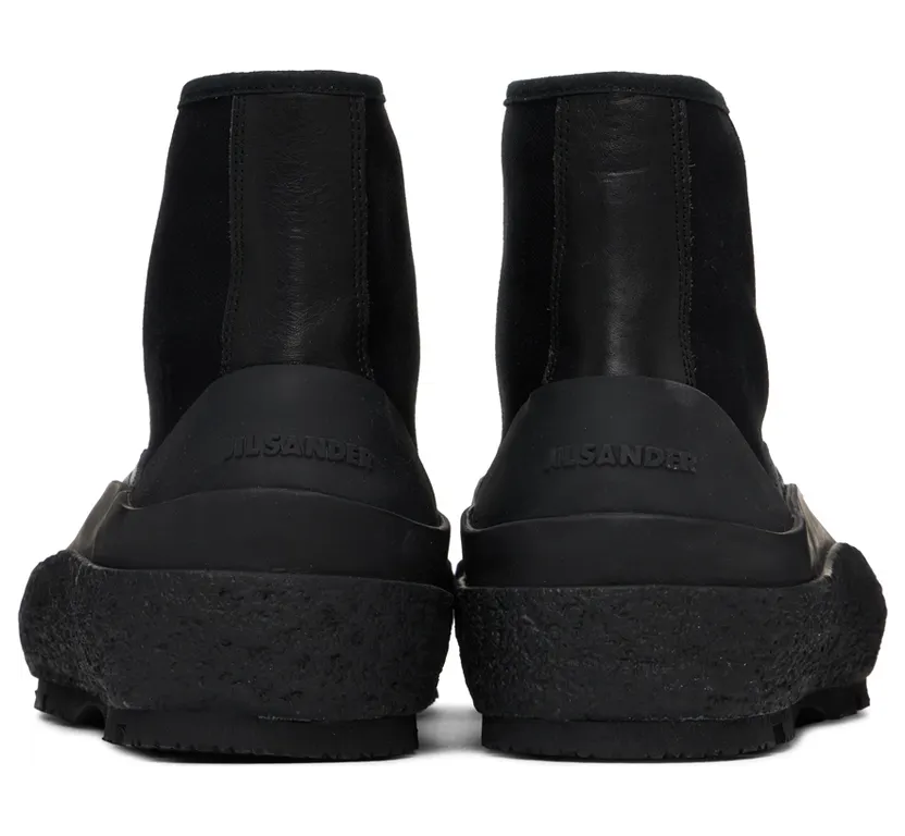 Jil Sander Black Canvas High-Top Sneakers (J32WS0020_PR542) (2)