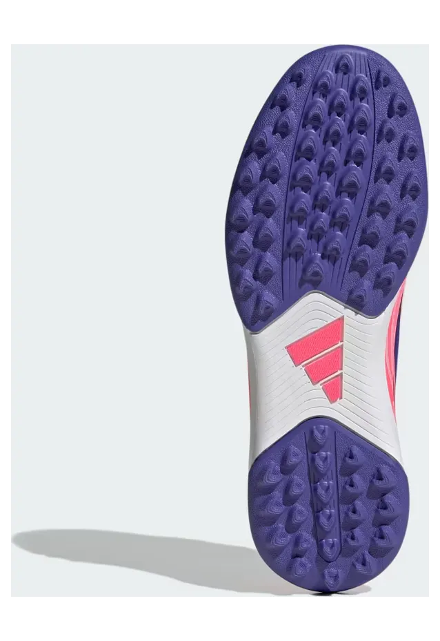 adidas F50 Hyperfast Club Turf Football Boots Kids “Cloud White / Solar Purple / Solar Turbo” (KK1368)