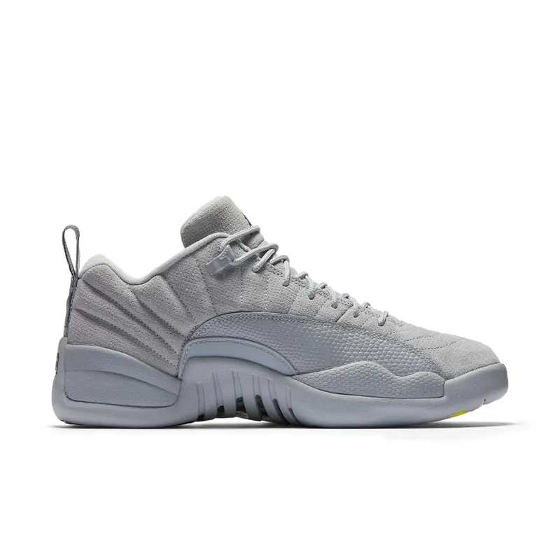 Jordan 12 Retro Low Wolf Grey Wolf Grey/Armory Navy-Electrolime (308317-002)