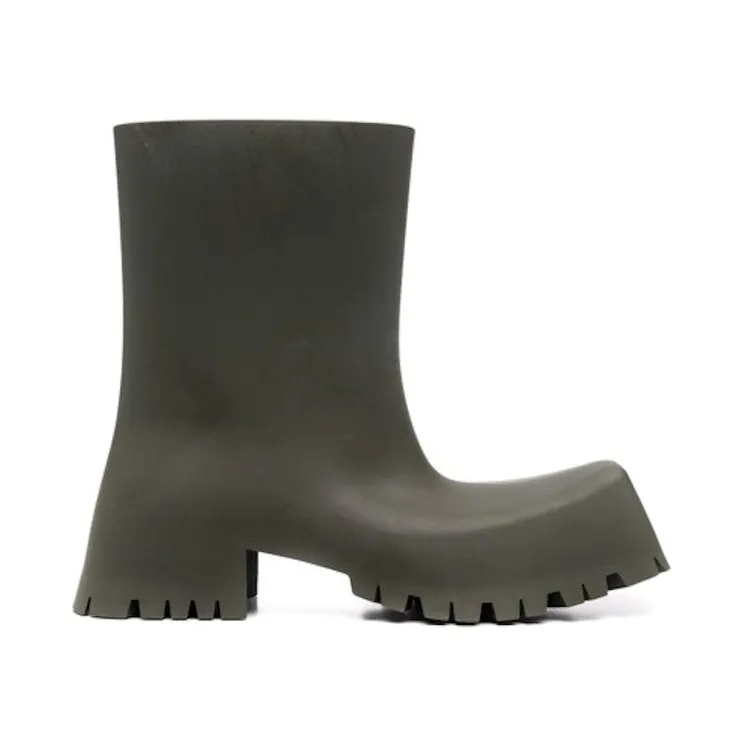 Balenciaga Trooper Rubber Boot Dark Green (679326W0FO83300)