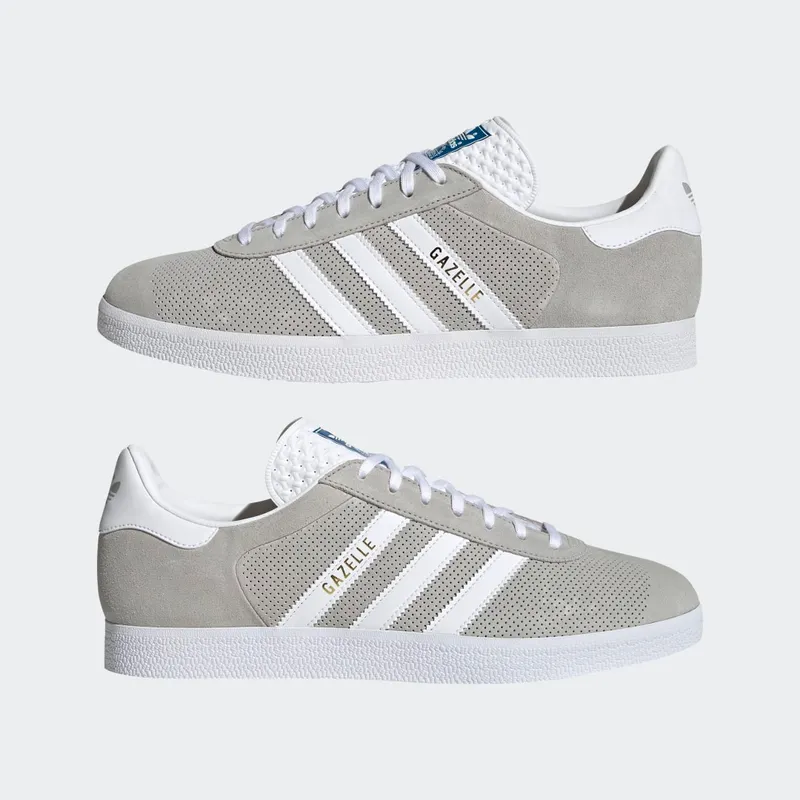 Adidas Gazelle Clear Grey / Cloud White / Gold Metallic (H02224)
