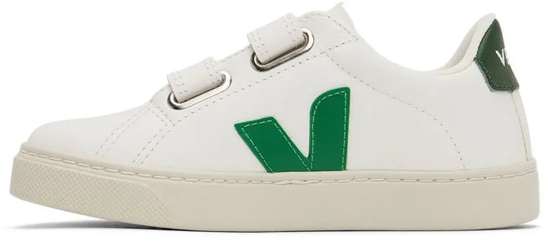 VEJA Kids White & Green Esplar Sneakers (SV0502999C)