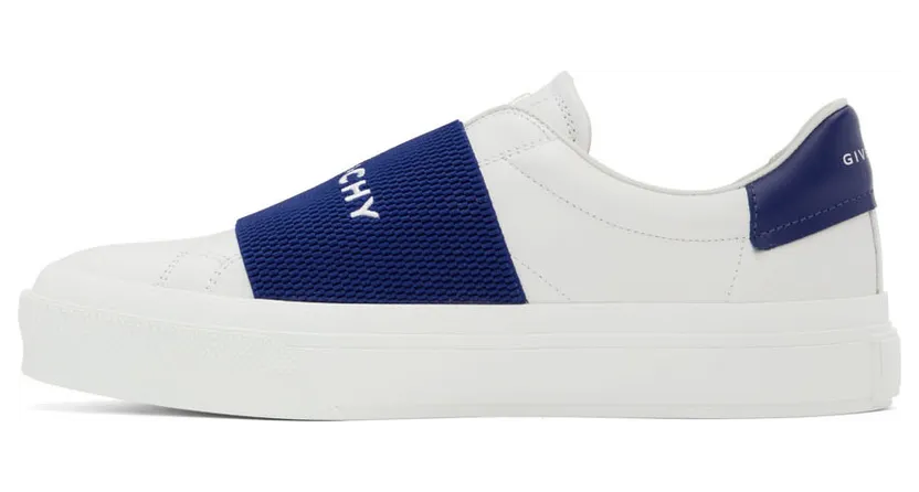 Givenchy White & Blue City Sport Low-Top Sneakers (BH005XH19R114) (3)