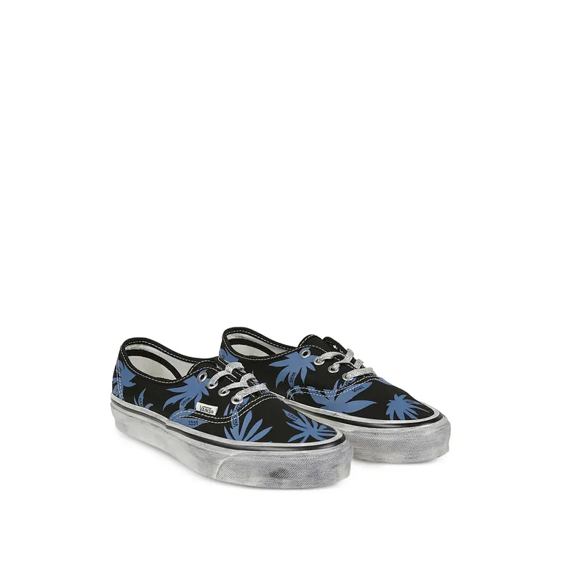 Vans Authentic 44 Leaf-print “Black/Blue” (VN000DB8 CJI1)