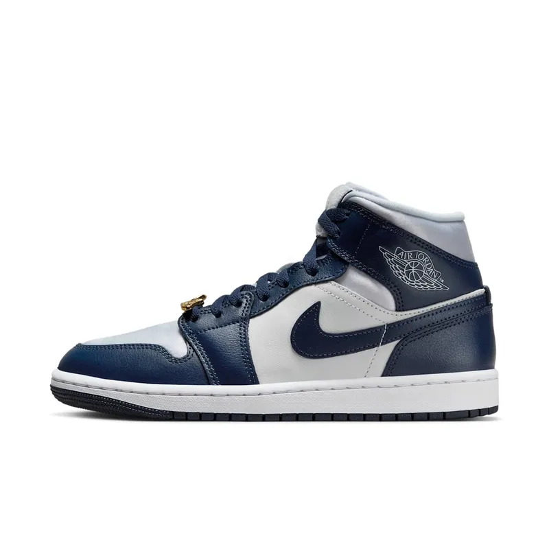 Jordan 1 Mid Football Grey White Midnight Navy (FZ8777-044)