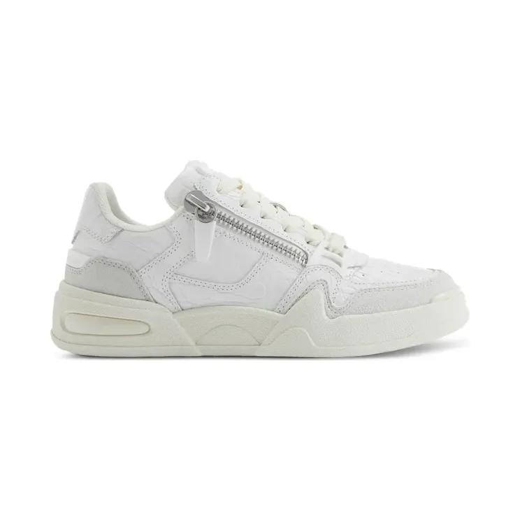 Giuseppe Zanotti met krokodillenprint en rits “White” (RM60002001)