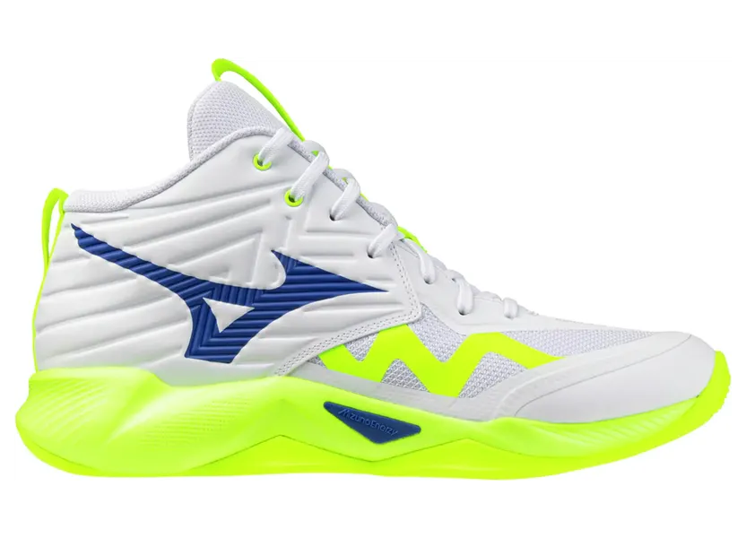 Mizuno Wave Momentum Pro Mid White Lightning Yellow Dazzling Blue (V1GA254539)