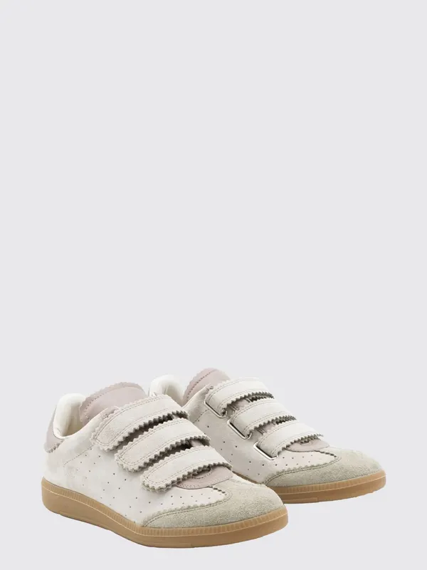 Isabel Marant Beth Suede Trainers with Velcro Strap Closure Grey (BK0013FAA1E22S50TA)