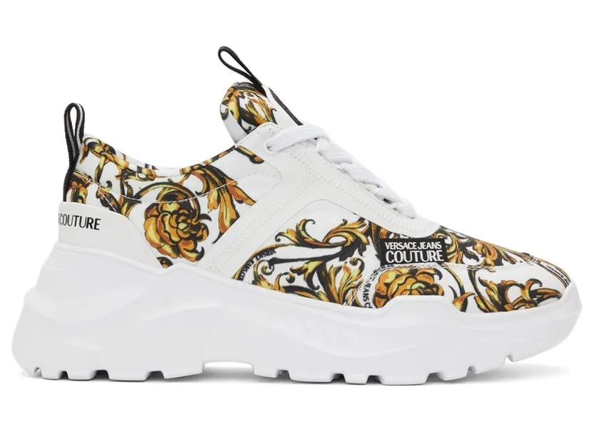 Versace Jeans Couture White Regalia Baroque Speedtrack Sneakers (E72YA3SC7 EZS255)