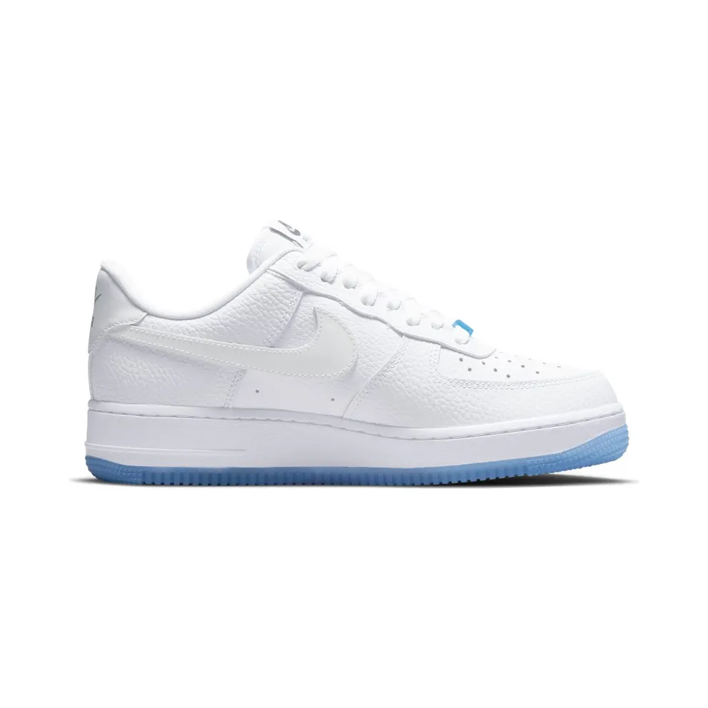 Nike Air Force 1 Low UV Reactive Swoosh (2021) – “White / White / White / University Blue” (DA8301-101)
