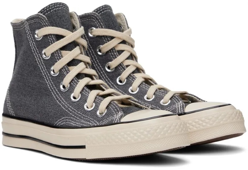 Converse Gray Triple Stitch Chuck 70 Hi Sneakers (172816C)