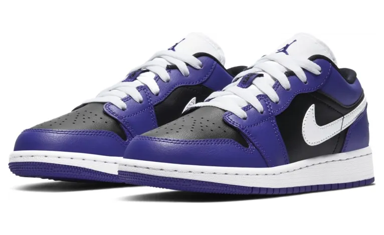 Air Jordan 1 Low’Black Court Purple’ GS Court Purple/White/Black (553560-501)