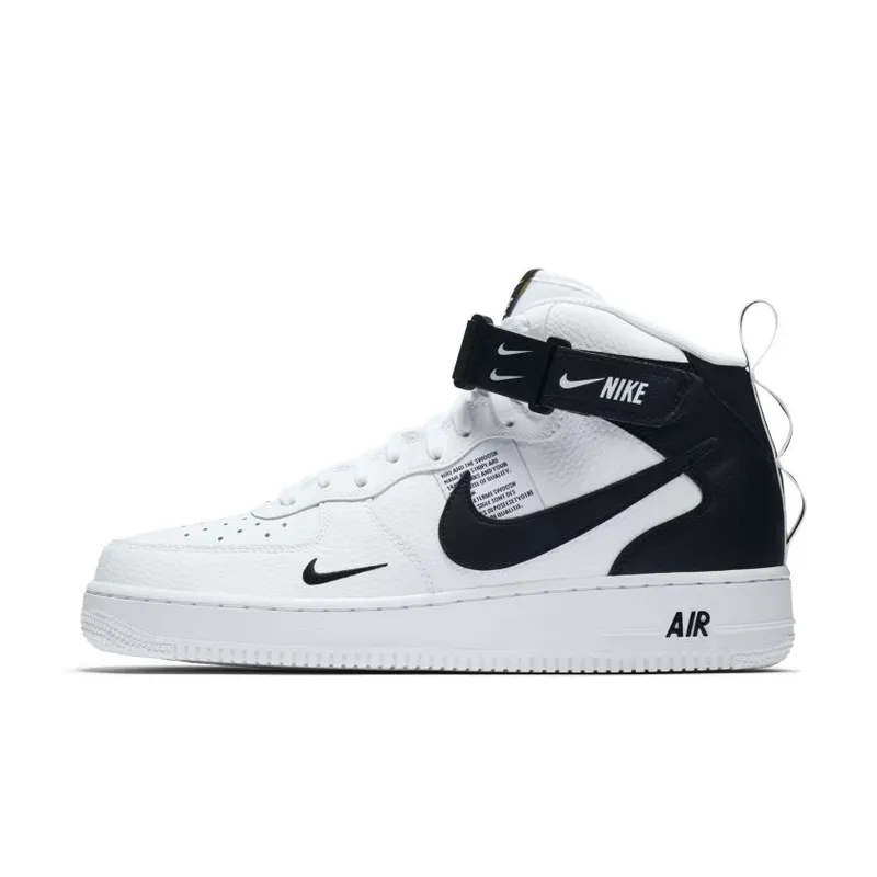 Nike Air Force 1 Mid Utility White Black White/Black-Tour Yellow (804609-103)