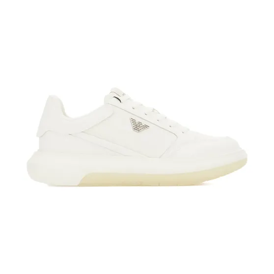 Armani Emporio Armani met logoplakkaat en plateauzool “White” (EM003666AF19532)