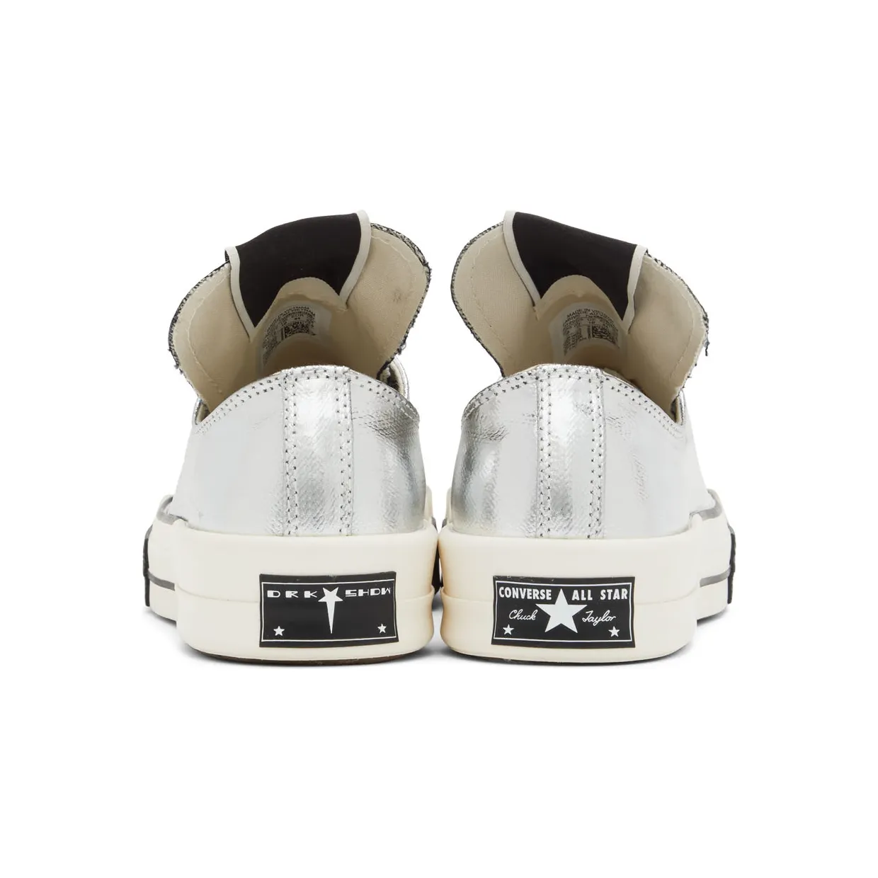 Rick Owens Drkshdw Silver Converse Edition Turbodrk Chuck 70 Low Sneakers (DC01BX292 A01R0) (2)