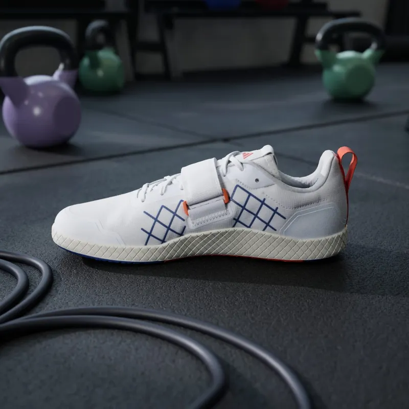 Adidas The Total Gewichthefschoenen Cloud White / Dark Blue / Royal Blue (JP9868)