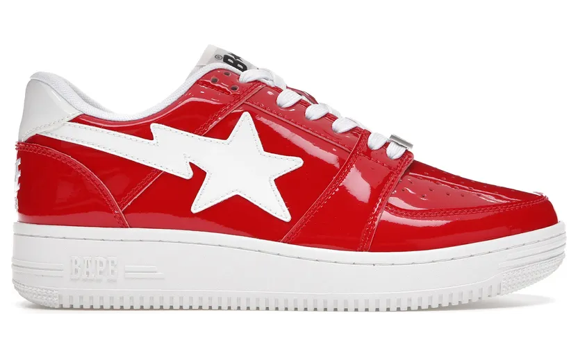 A Bathing Ape Bapesta Patent Red (1G30191010 RED)