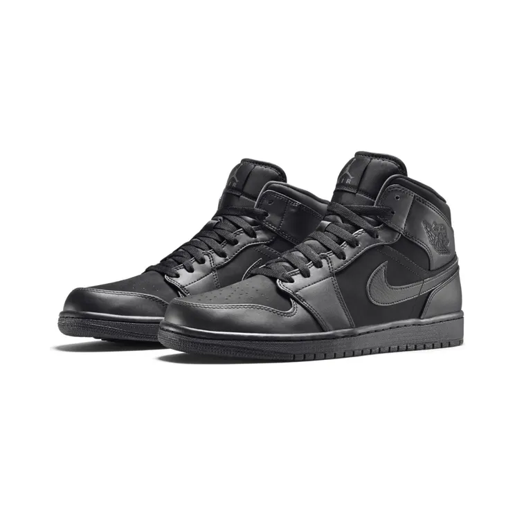Jordan 1 Mid Triple Black (2014)