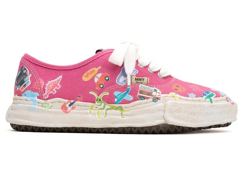 Maison Mihara Yasuhiro Baker OG Sole Canvas Low Printed Sticker Pink (A14FW745-PNK)