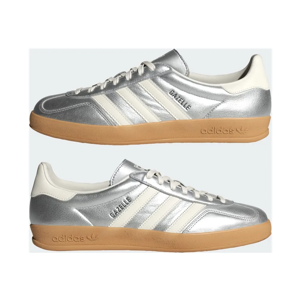Adidas Gazelle Indoor Silver Metallic / Core White / Core Black (JR1206)