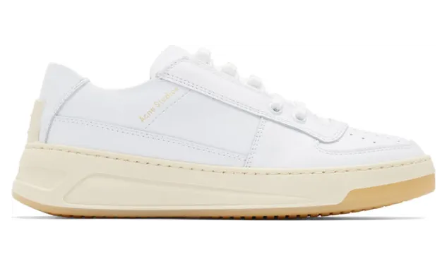 Acne Studios White Steffey Lace-Up Sneakers (AD0026)