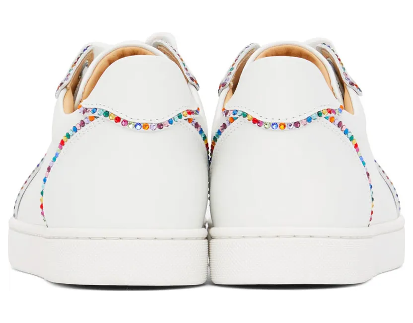 Christian Louboutin White Bordo Strass Sneakers (1220750) (2)