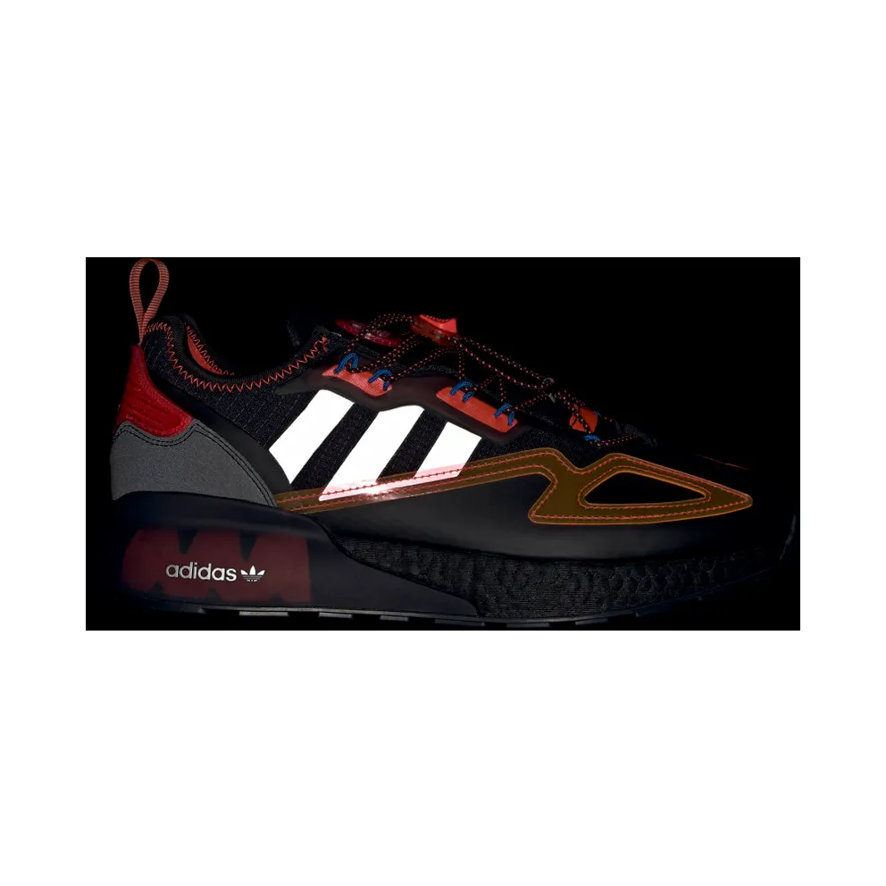 adidas ZX 2K Boost Core Black / Silver Metallic / Solar Red (GY1209)