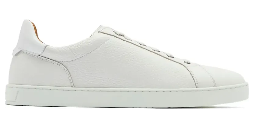 Magnanni Sneakers aus gekörntem Leder mit elastischer Spitze – Weiß (266445353)