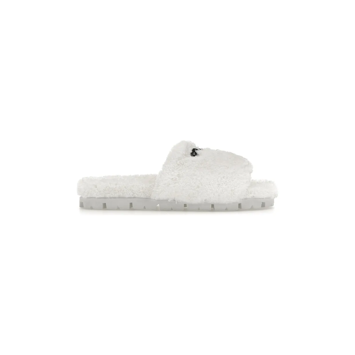Prada Terry Cloth Slide White Black (1XX602-H39-F0964-F-020)
