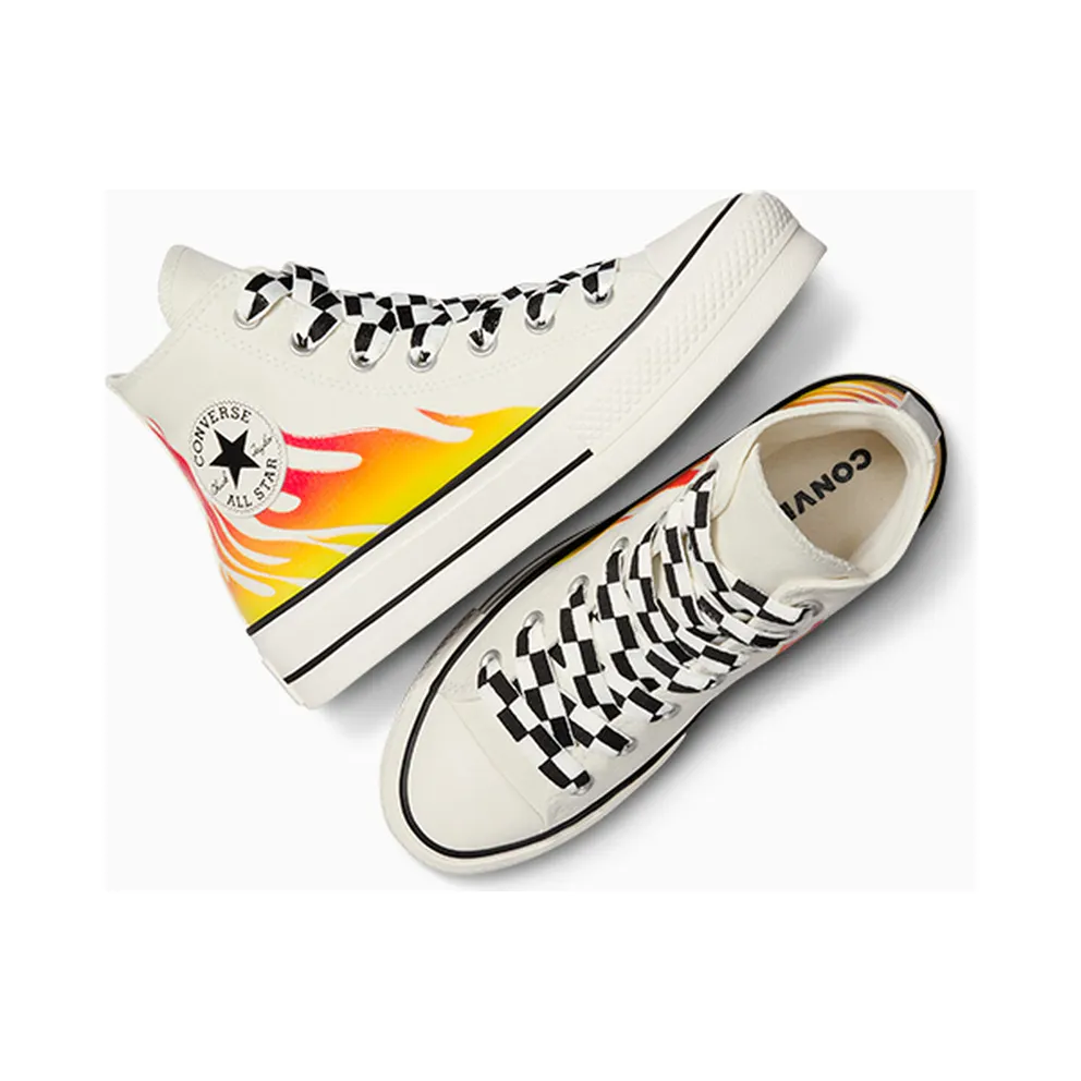 Converse Chuck Taylor All Star Lift Platform Flames Egret/enamel Red/Black – “White” (A07892C)