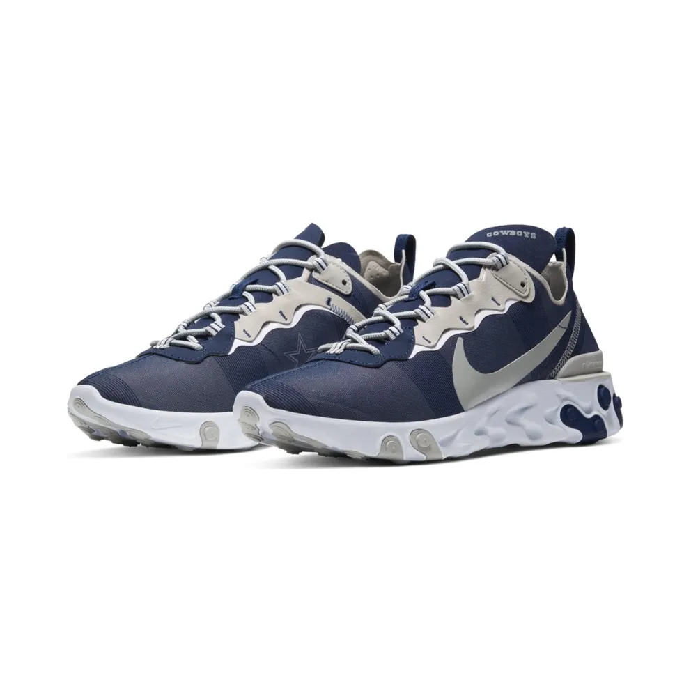 Nike React Element 55 Dallas Cowboys College Navy/White-Medium Silver (CK4801-400)