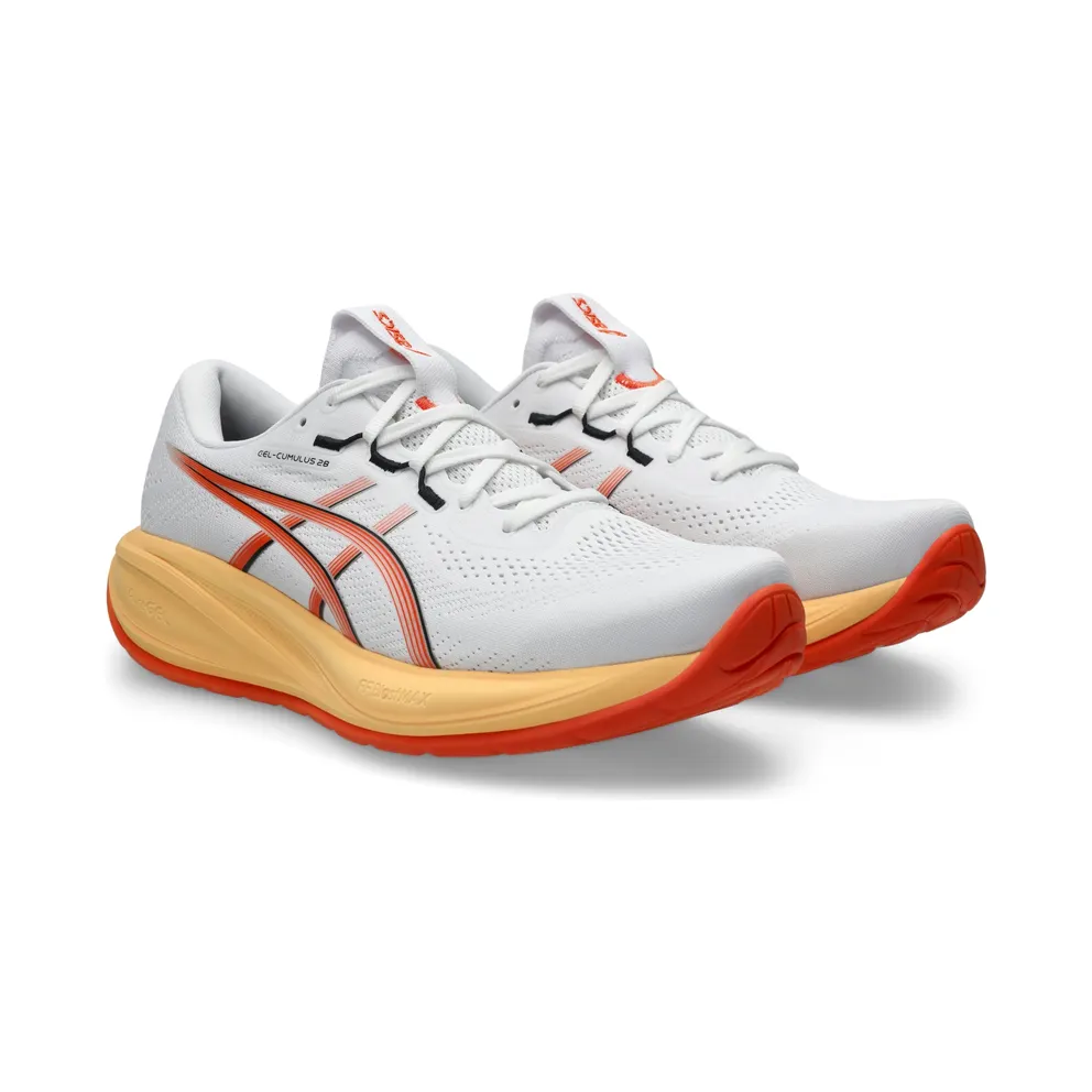 ASICS GEL-CUMULUS 28 “White / Energy Orange” (1011C143-101)