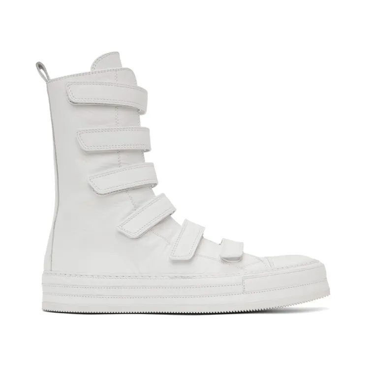 Ann Demeulemeester White Leather Velcro High-Top WHITE (2101-4243-376)