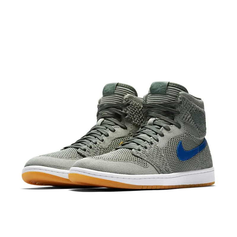 Jordan 1 Retro High Flyknit Clay Green Clay Green/White-Hyper Cobalt-Gum Yellow (919704-333)