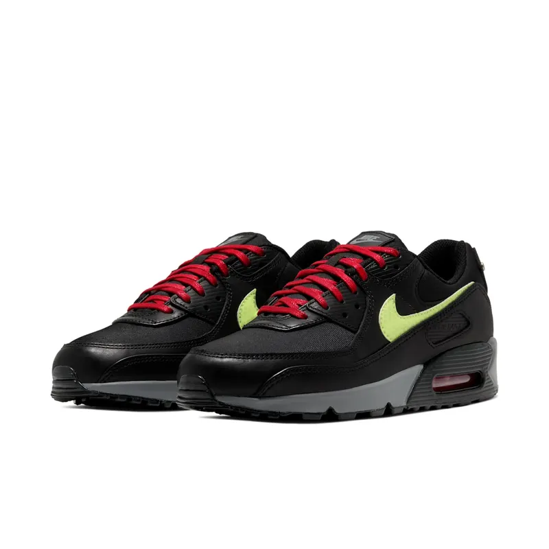 Nike Air Max 90 City Pack NYC (2020) Black/Smoke Grey-University Red-Speed Yellow (CW1408-001)