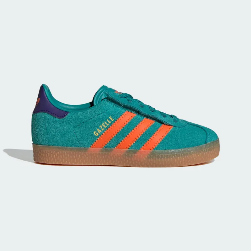 Adidas Gazelle Comfort Closure with Elastische Veters Kids Pure Teal / Impact Orange / Collegiate Purple (JR7428)