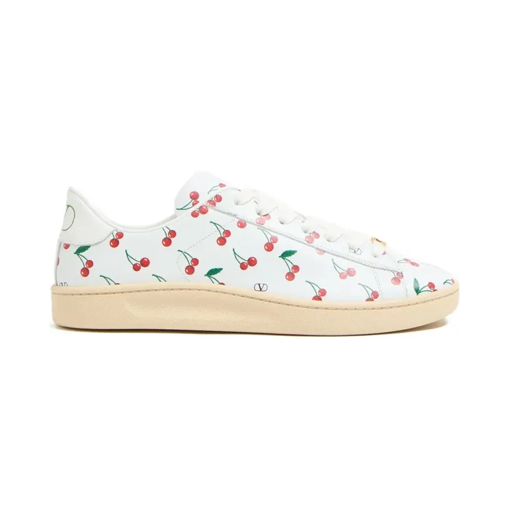 Valentino Garavani Royco van nappa kalfsleer met Cherryfic-patroon “White” (YS0K34DRJ)