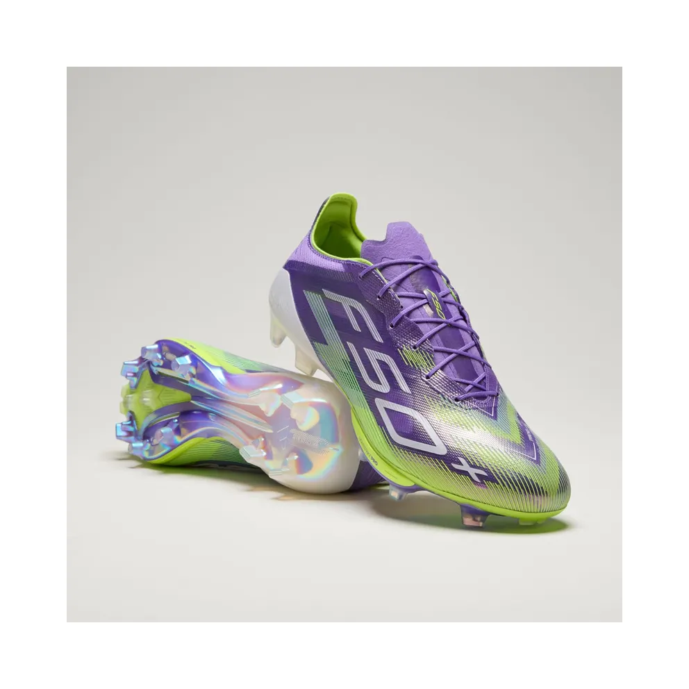 adidas F50+ Firm Ground Boots “Purple Rush / Cloud White / Lucid Lemon” (JS3211)