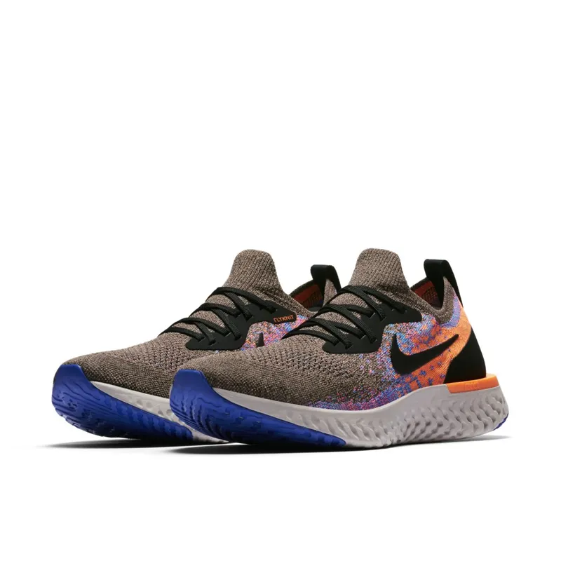 Nike Epic React Flyknit Mink Brown Mint Brown/Black-Total Orange-Racer Blue (AT6162-200)