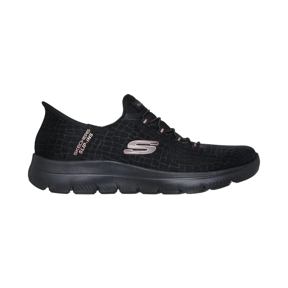Skechers Slip-ins: Summits – Classy Night Sneaker Schwarz/Gold