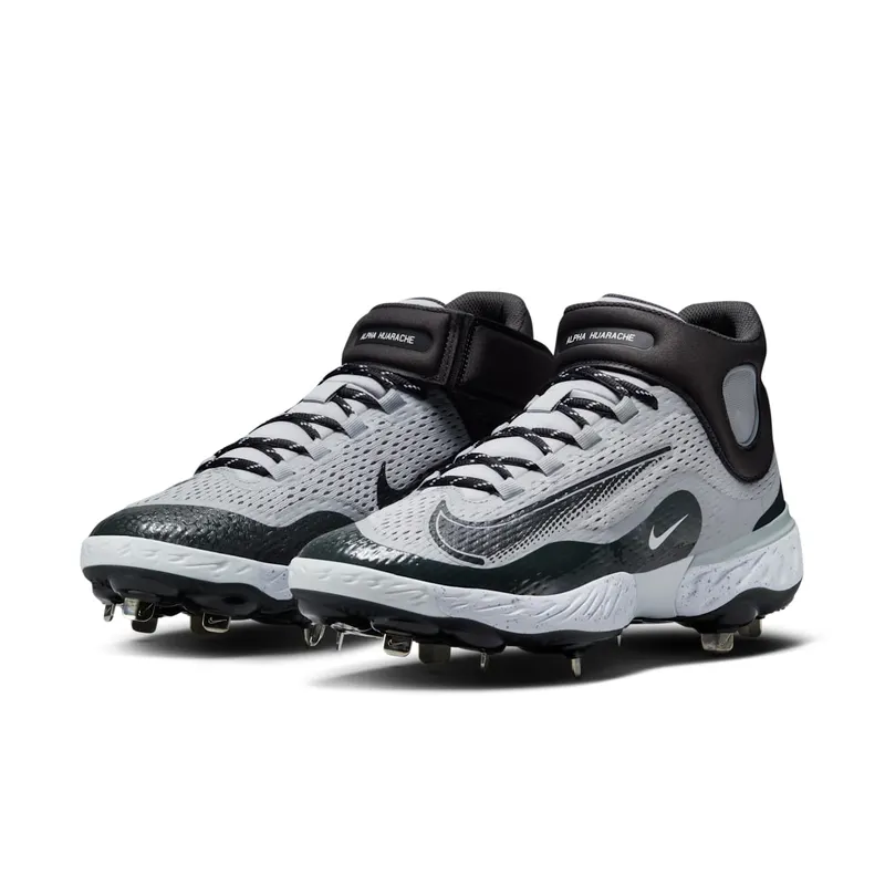 Nike Alpha Huarache Elite 4 Mid Wolf Grey White Dark Smoke Grey (DJ6520-002)