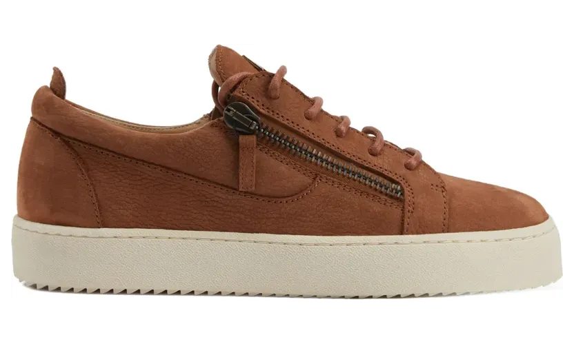 Giuseppe Zanotti FRANKIE leren sneakers met kenmerkend detail – Bruin (RU50000006)
