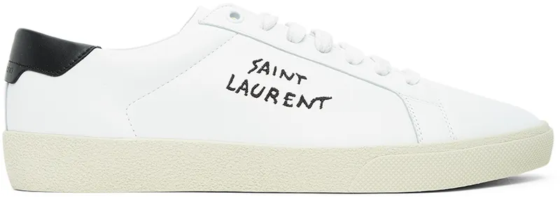 Saint Laurent White & Black Court Classic Sneaker (61068508G10)