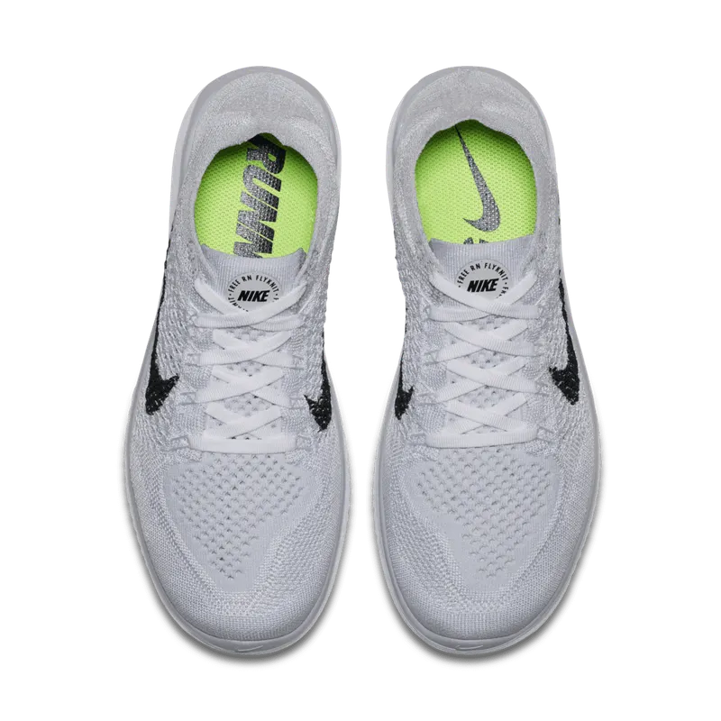 Nike Free RN Flyknit 2018 White Pure Platinum (W) White/Black-Pure Platinum (942839-100)