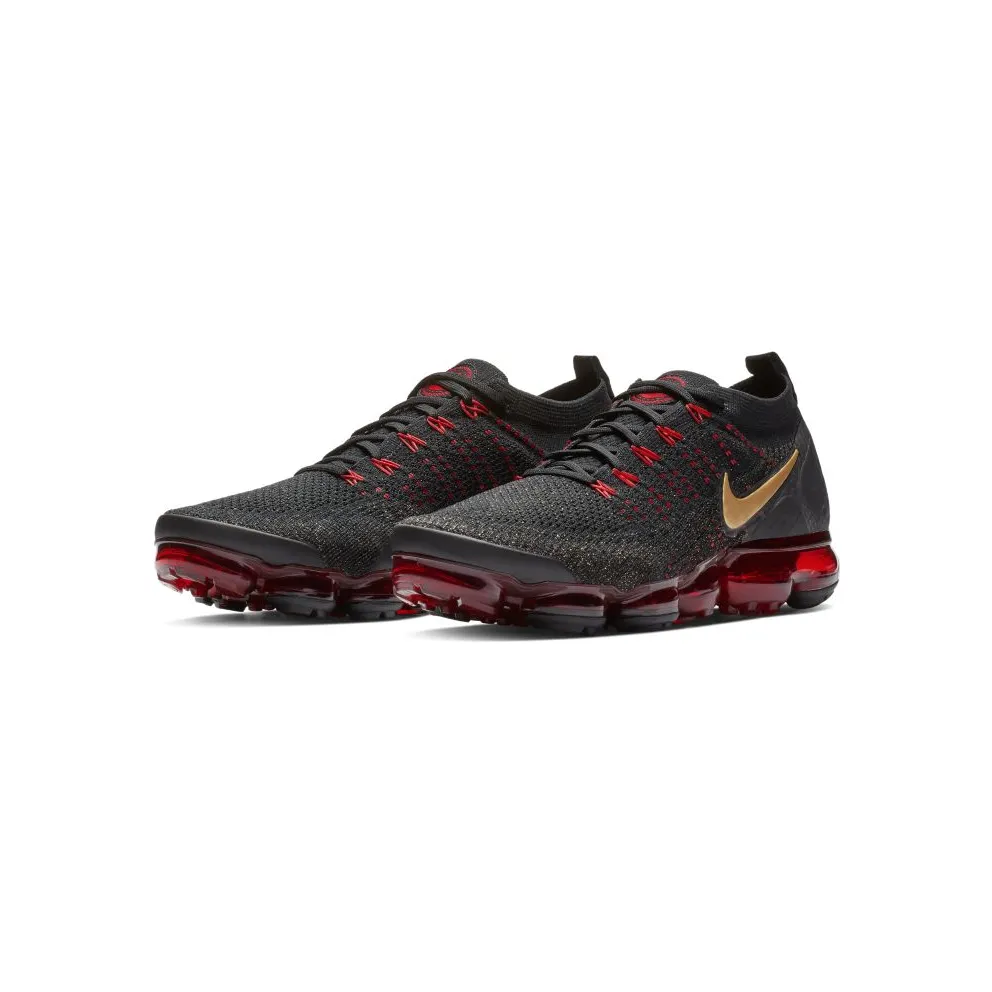 Nike Air VaporMax Flyknit 2 Chinese New Year (2019) Black/Metallic Gold-University Red (BQ7036-001)