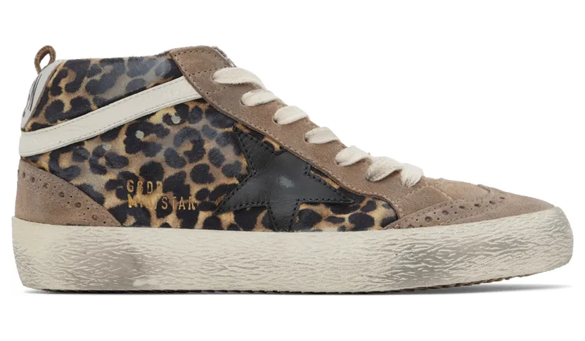 Golden Goose Brown & Black Mid Star Classic Sneakers (GWF00122.F003464.81829)