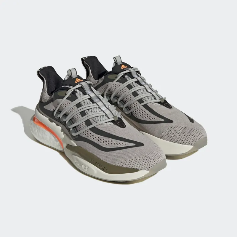 Adidas Alphaboost V1 Sustainable BOOST Lifestyle Running Metal Grey / Screaming Orange / Olive Strata (HP2763)