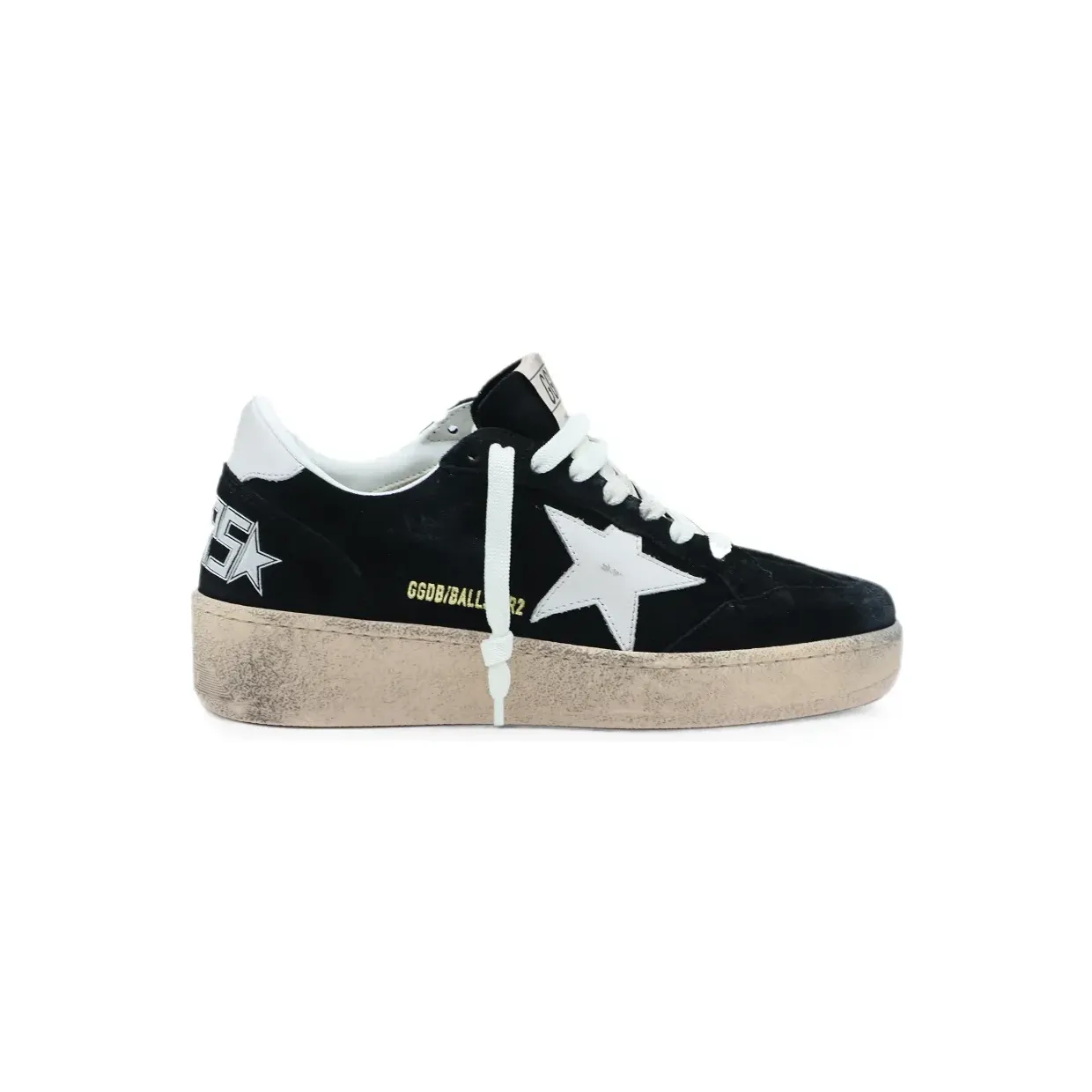 Golden Goose met gerafeld effect en sterpatch “Black” (GWF00804F008504)