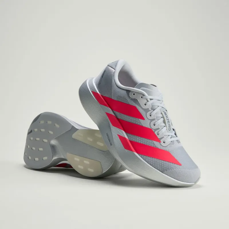 Adidas Adizero EVO SL Silver Metallic / Lucid Red / Iron Metallic (KI3383)